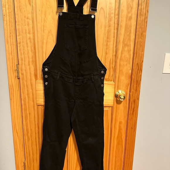 GAP Maternity Black Denim Overalls Size M - Picture 2 of 8